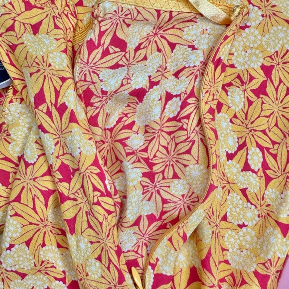 GAP Vintage Y2K 2001 Floral Yellow Red Orange Flowy Skirt - Picture 7 of 9